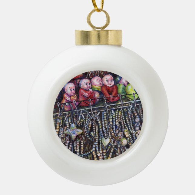 Epitomize Ceramic Ball Christmas Ornament (Front)