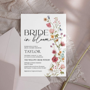 Épouse en fleur Invitation de douche nuptiale