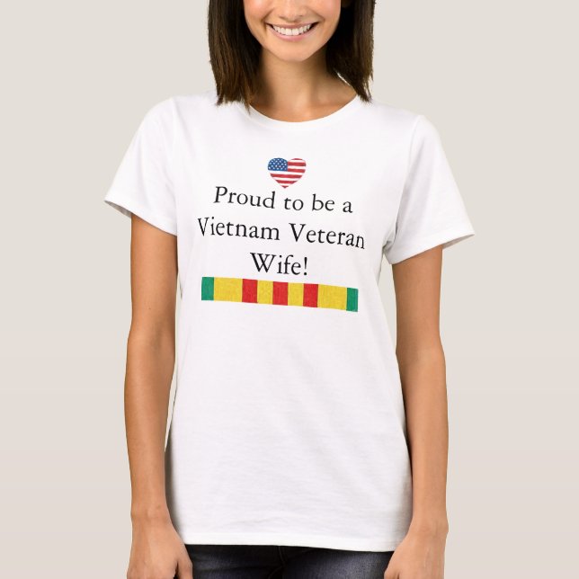 Épouse fière de T-shirt de vétéran du Vietnam (Devant)