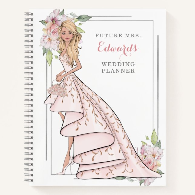 Épouse rougissante dans le Carnet Wedding planner  (Devant)