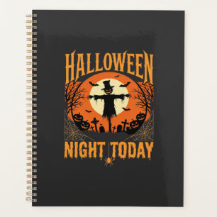 Épouvantail de cimetière de nuit d'Halloween Vecte
