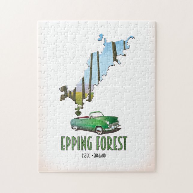 Epping Forest Essex England map Jigsaw Puzzle (Vertical)