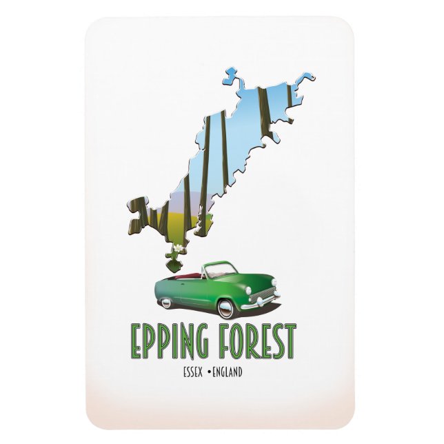Epping Forest Essex England map Magnet (Vertical)