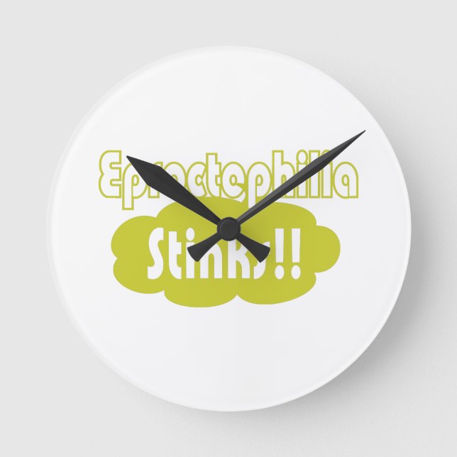 Eproctophilia Stinks!! Round Clock (Front)