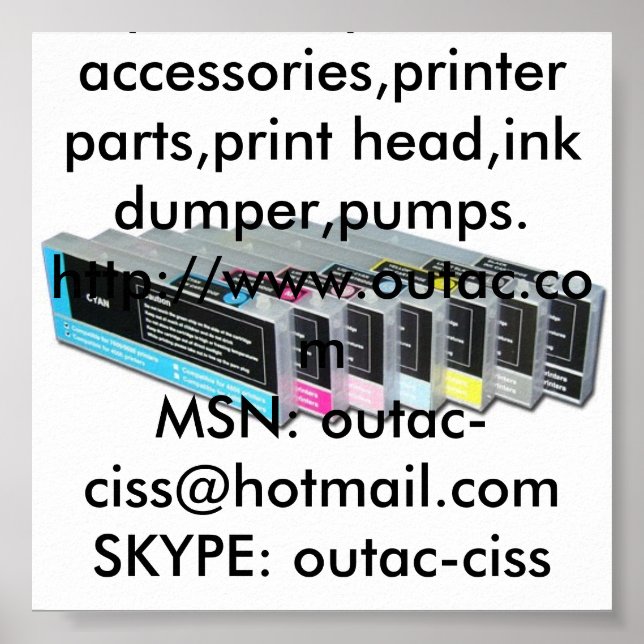 Epson 4450,Epson 4880 Refillable Cartridge etc. Poster (Front)