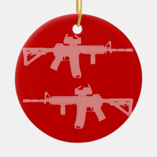 Equal gun rights ar15 ceramic ornament (Front)