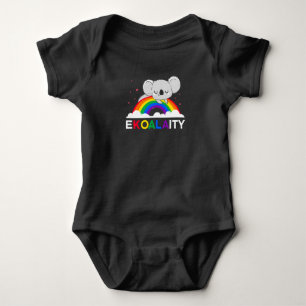Equal Human Rights Colourful Rainbow Koala Love Baby Bodysuit