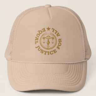 Equal Justice for all-Gold justice badge Trucker Hat