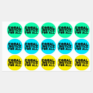 Equal Justice For All – Round Bold Message Sticker