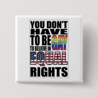 Equal Rights 2 Inch Square Button