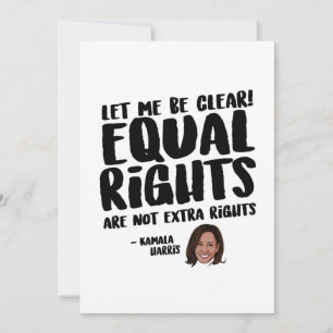 Equal Rights are not Extra Rights - Kamala Harris Holiday Card