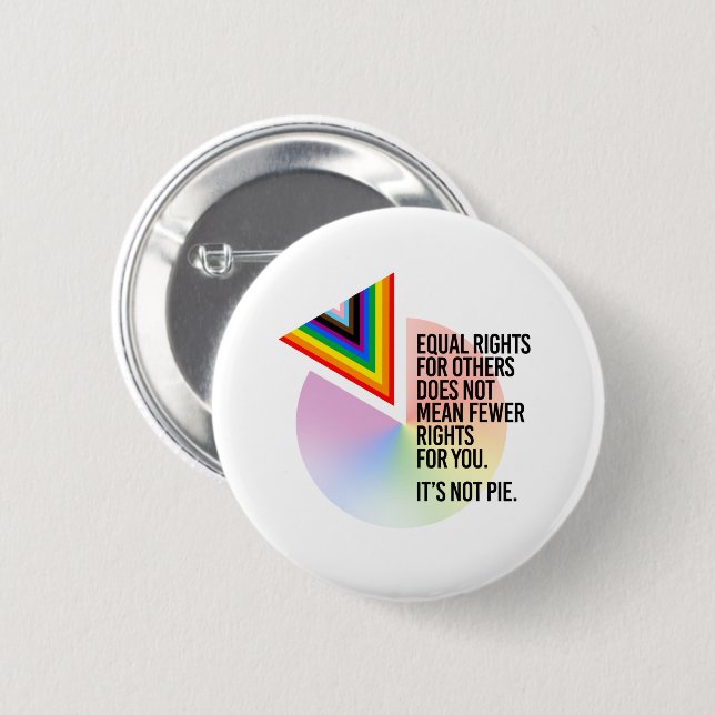 Equal Rights are not Pie 2 Inch Round Button (Front & Back)