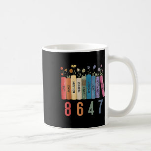 Equal Rights Book Flower 8647 Trump Feminist Women Coffee Mug