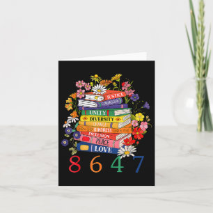 Equal Rights Book Flower 8647 Women Rights Feminis Card