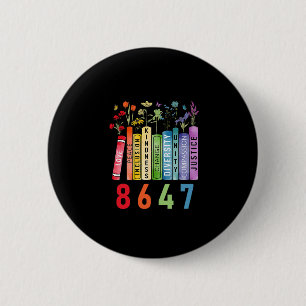 Equal Rights Book Flower Anti Trump Feminist Women 2 Inch Round Button