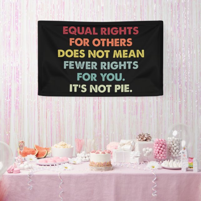 Equal Rights For Others Does Not Mean Fewer Rights Banner (Party)