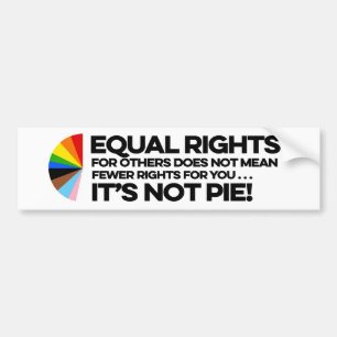 Equal rights for others does not mean fewer rights bumper sticker