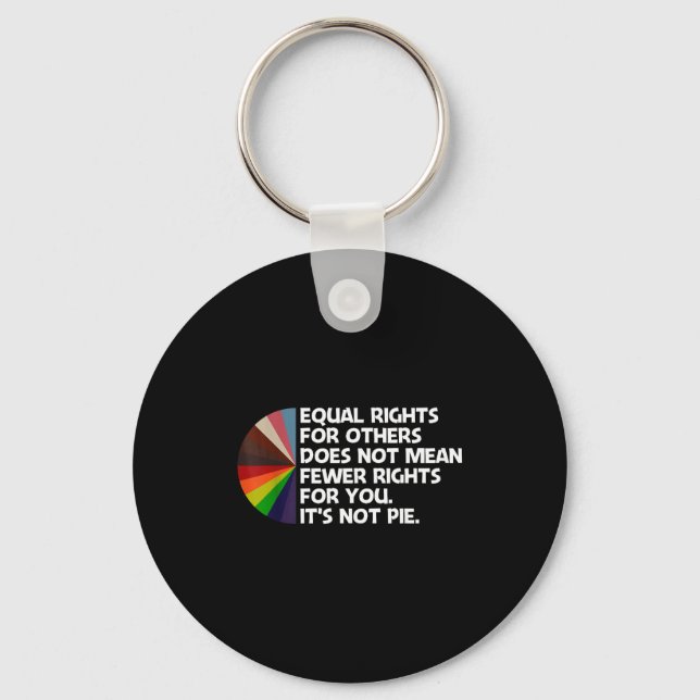Equal Rights For Others Does Not Mean Fewer Rights Keychain (Front)