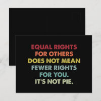 Equal Rights For Others Does Not Mean Fewer Rights