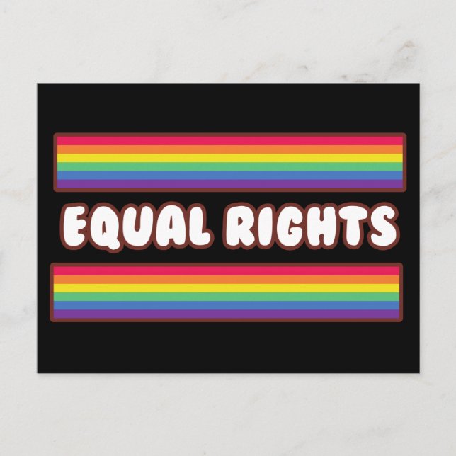 Equal rights. LGBT+pride. rainbow flag  Postcard (Front)