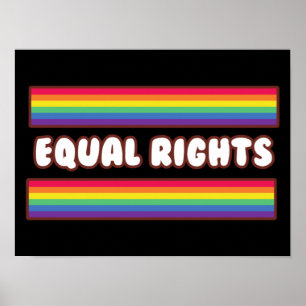 Equal rights. LGBT+pride. rainbow flag Poster