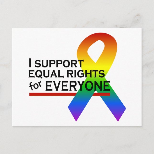 Equal Rights Supporter postcard, customize Postcard (Front)