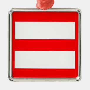 Equal Sign Metal Ornament