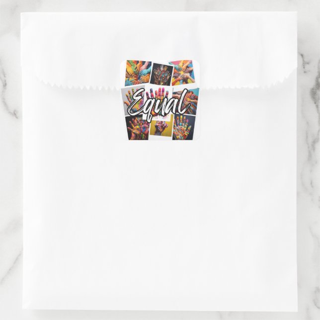 Equal  square sticker (Bag)
