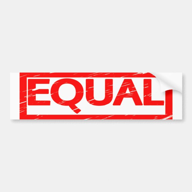Equal Stamp Bumper Sticker (Front)