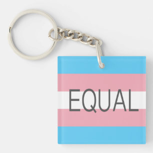 EQUAL Transgender Flag Keychain