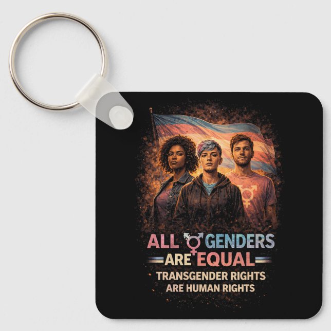 Equal Under Every Flag Keychain (Front)