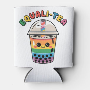 Equali-Tea Funny LGBTQ Bubble Tea Pride Month Can Cooler