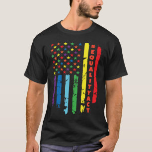 Equality Act LGBTQ Rights Distressed Retro Vintage T-Shirt