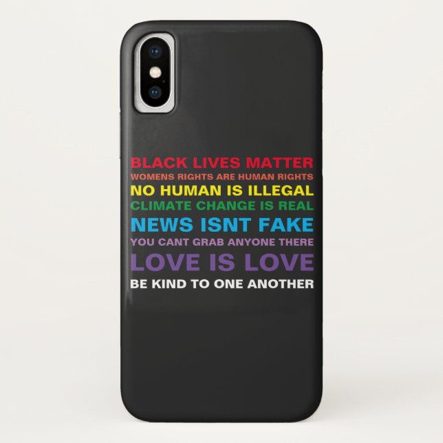 equality  black lives matter pride iphone x case (Back)