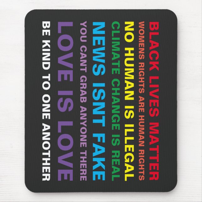 equality  black lives matter pride mouse pad (Front)