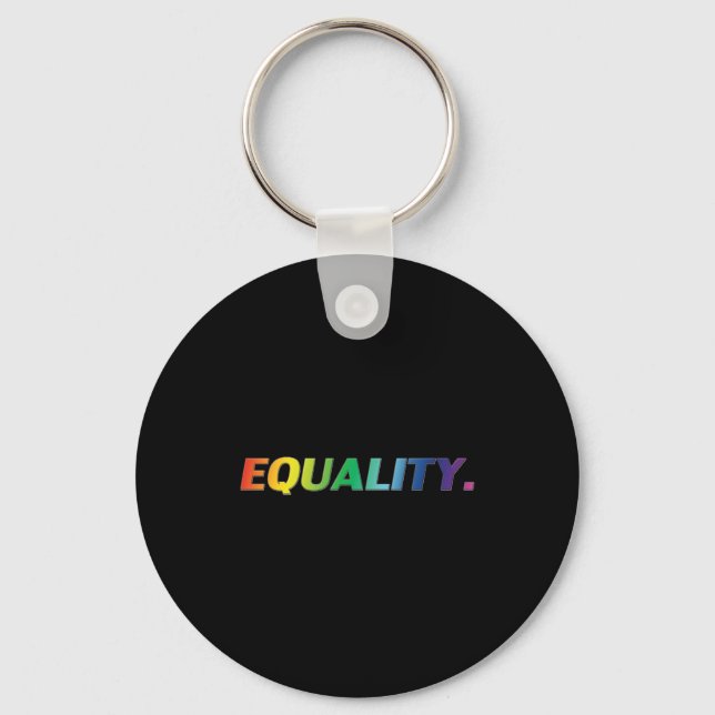 "equality" Black Pride rainbow lgbtq Keychain (Front)