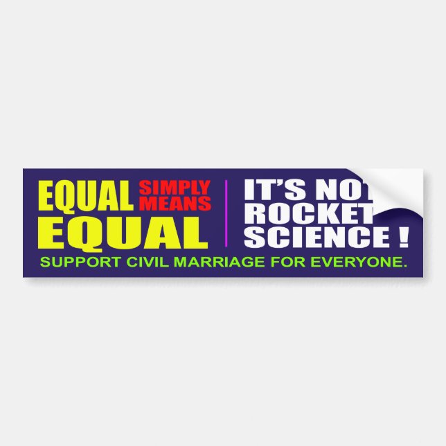 Equality for All Bumper Stickr Sticker (Front)