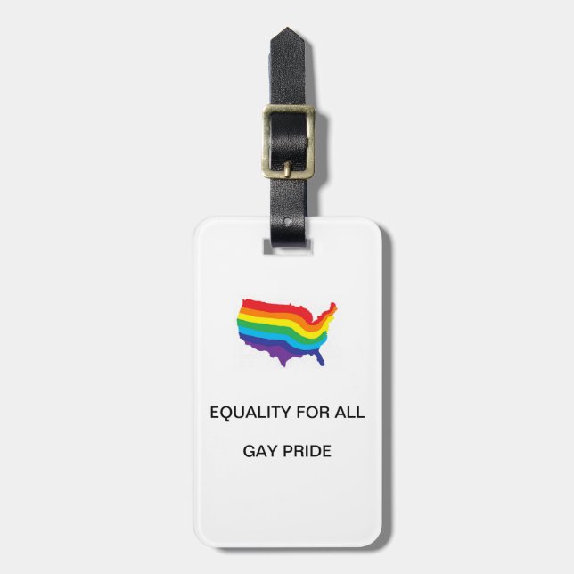 EQUALITY FOR ALL-GAY PRIDE LUGGAGE TAG (Front Vertical)