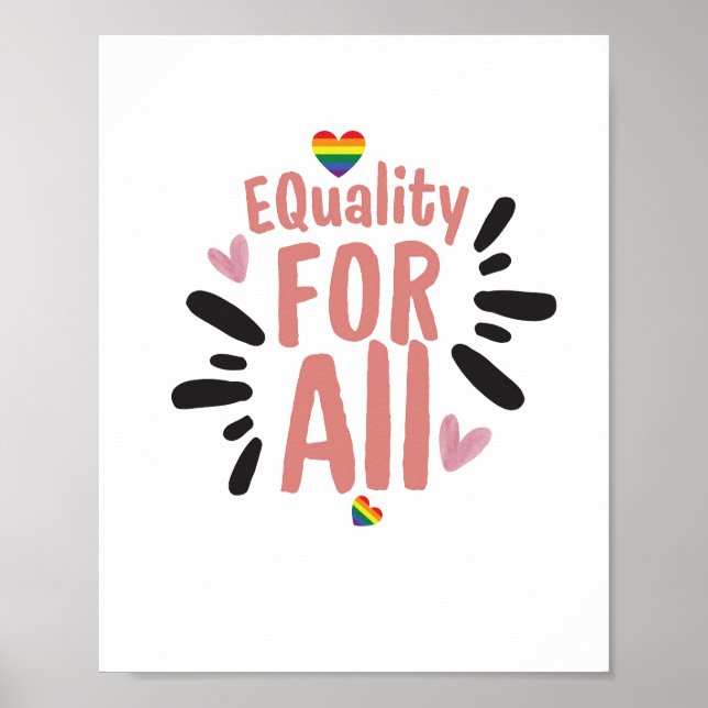 Equality for all - Pride Month Rainbow Poster  (Front)