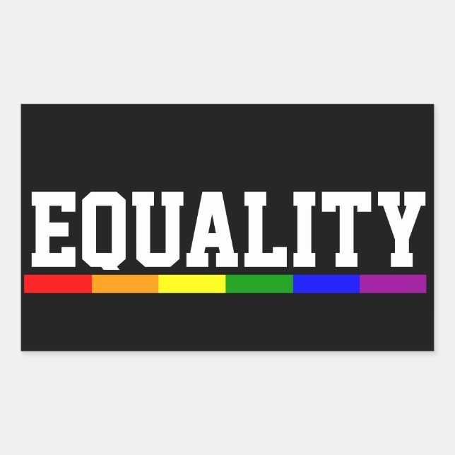 Equality Gay Pride Sticker (Front)