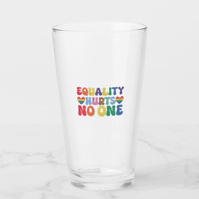 Equality Hurts No One LGBT Human Right  Glass (Front)