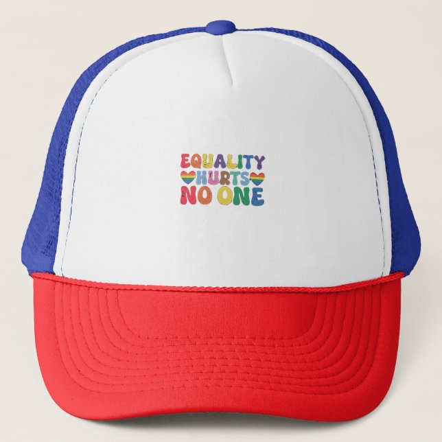 Equality Hurts No One LGBT Human Right  Trucker Hat (Front)