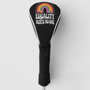 Equality Hurts No One Rainbow Equal Rights Groovy Golf Head Cover