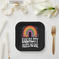 Equality Hurts No One Rainbow Equal Rights Groovy