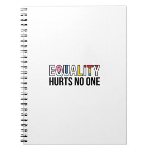 Equality Hurts No One Vintage Pride Shirt Design_1 Notebook