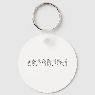 EQUALITY IN SIGN LANGUAGE -.png Keychain
