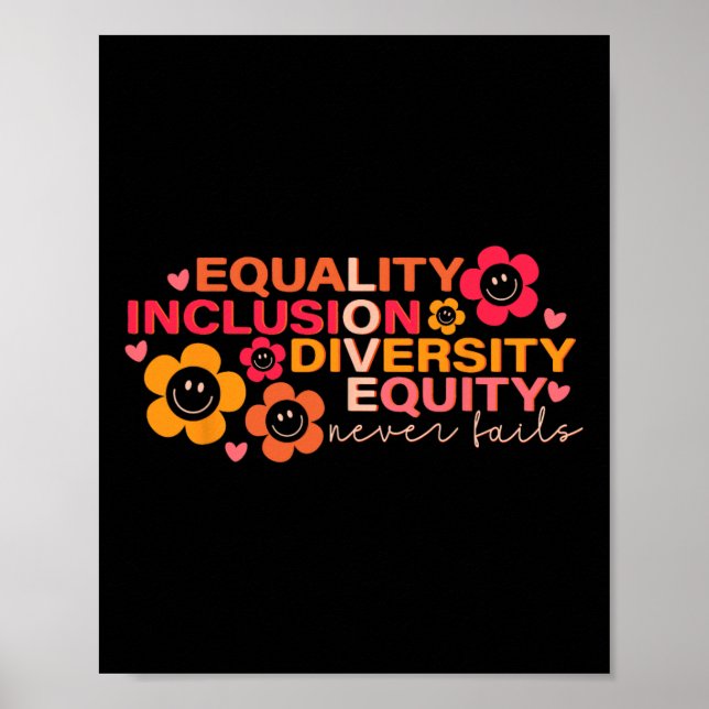 Equality Inclusion Diversity Equity Puzzle Autism  Poster (Front)