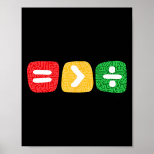 Equality Is Greater Than Division Black History Ju Poster