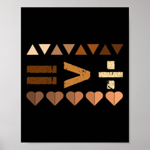 Equality Is Greater Than Division Black History Mo Poster
