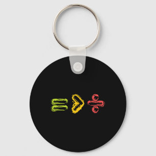 Equality Is Greater Than Division Human Rights Keychain